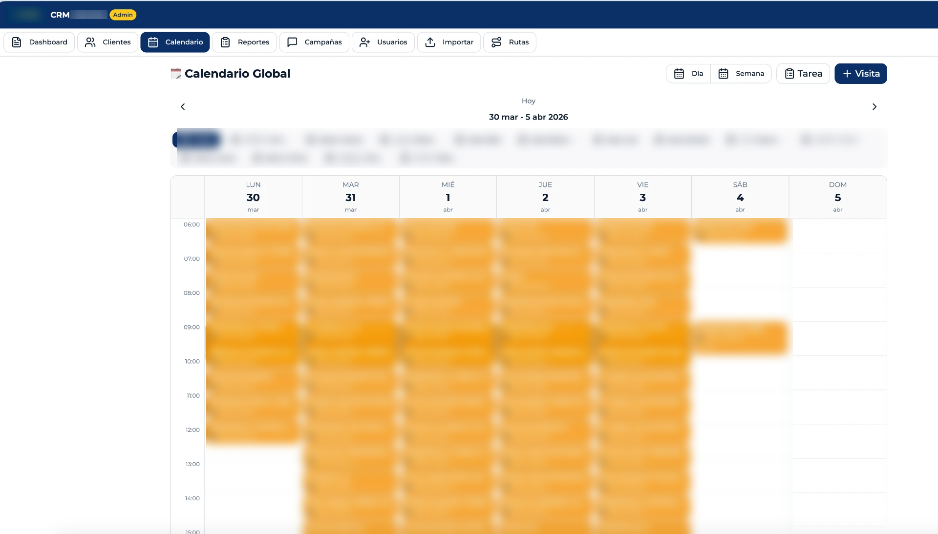 Global visit calendar
